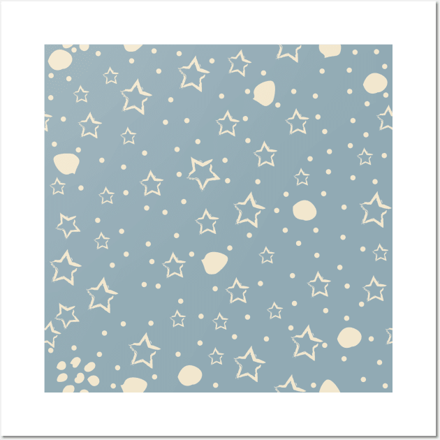 Stars Pattern Wall Art by Kristina Stellar Scandinavian Land